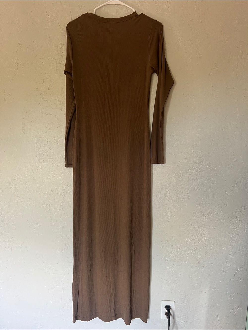 SKIMS Long Sleeve Brown Maxi Dress NWT - Picture 3 of 4